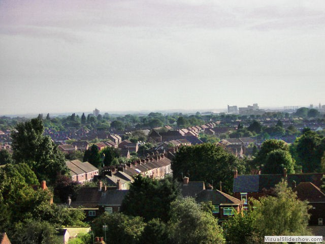 view to the south, to the city