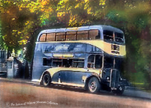 a 1950's Hull Corporation bus, Service 32, AEC Regent III, Sutton on Hull