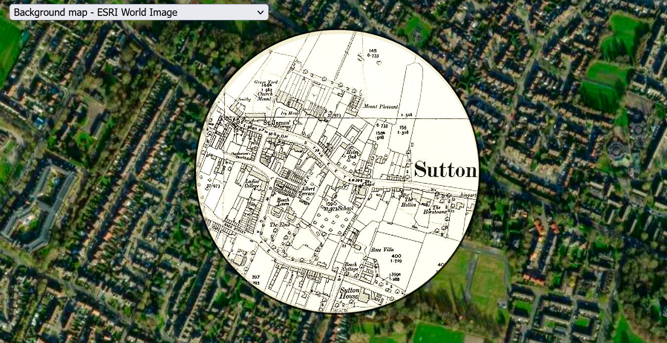 link to Nationl Library of Scotland georeferenced maps of Sutton & Wawne