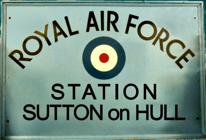 RAF Sutton on Hull gate sign