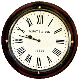 the old school clock!  We open at 10am on Fridays, till 2pm