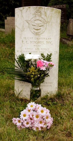 Pat's grave, on 7 Sept 2010, the 70th anniversary of his death in action over East Sussex