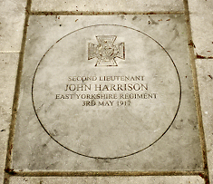 VC paver for Jack Harrison laid in Sutton War Memorial garden, 7th May 2017.