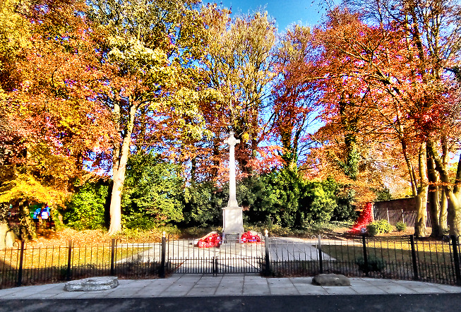 War Memorial and garden after the 2018 service