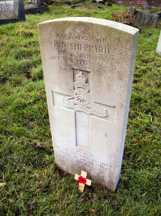 Reginald Norman SHEPPARD ~ 22 Lumbar St, Cardiff - serving at 336 Heavy A/A Camp, Sutton, died of wounds resulting from enemy action